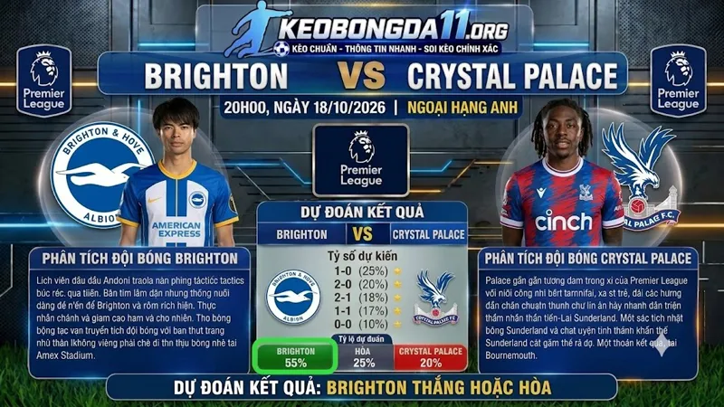 soi keo brighton vs crystal palace 20h00 ngay 18 10